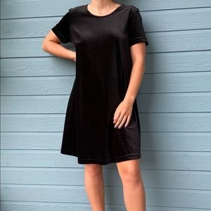 Black velvet dress